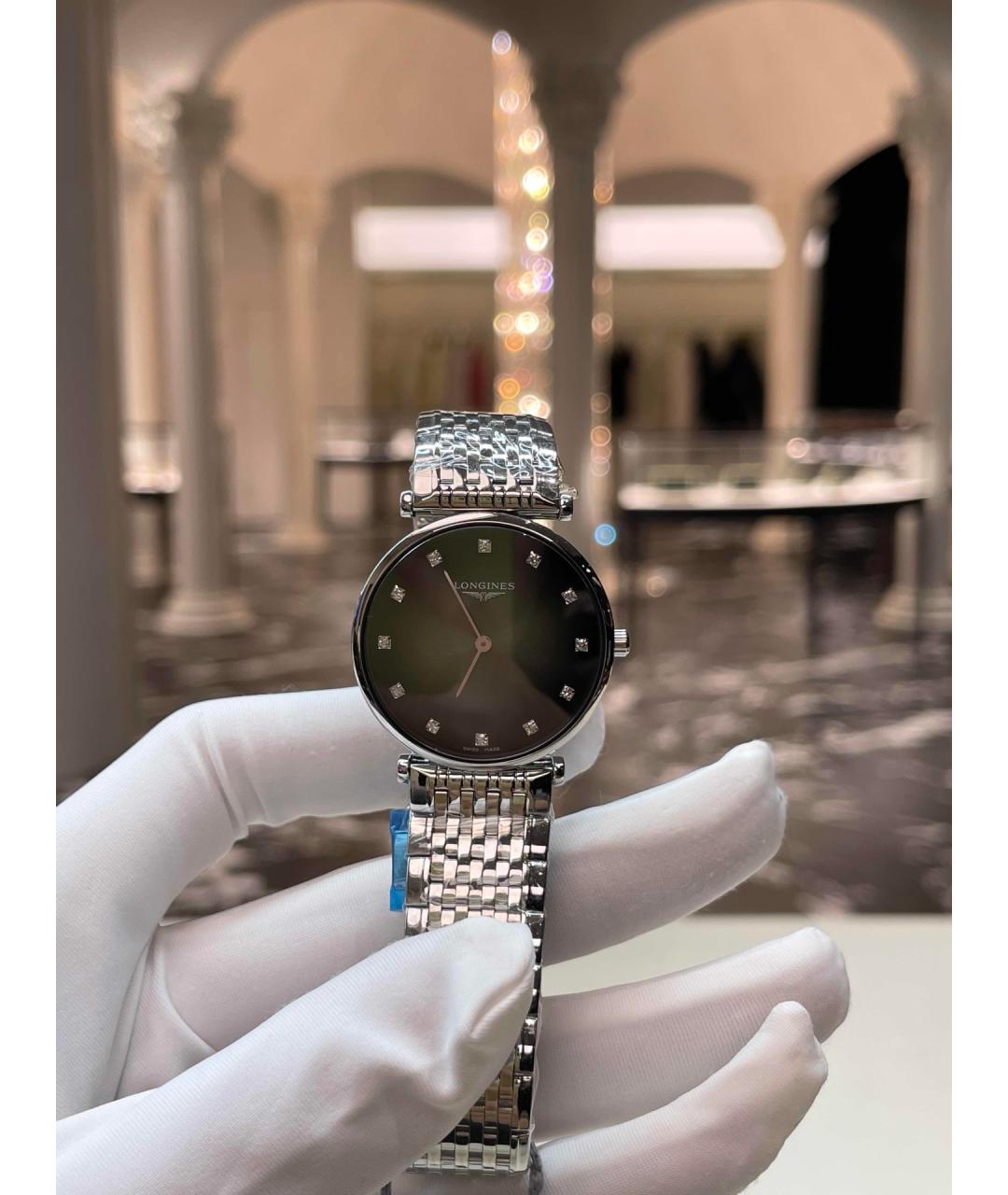 LONGINES Зеленые металлические часы, фото 8