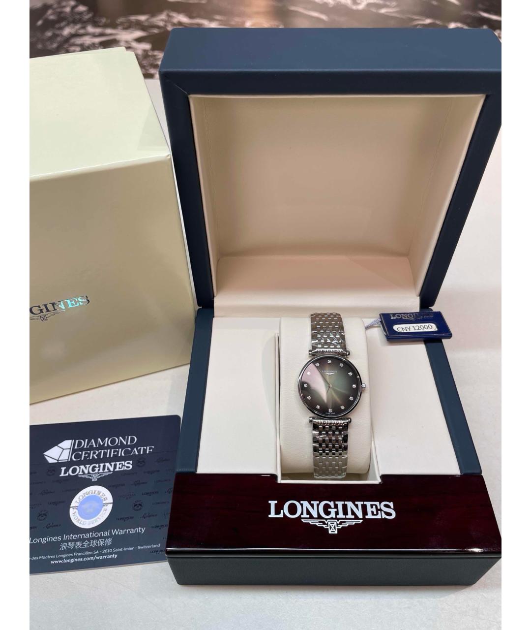 LONGINES Зеленые металлические часы, фото 5