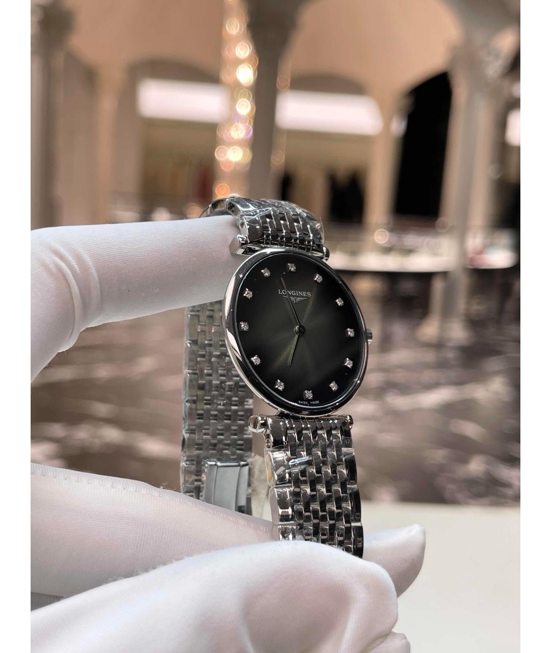 LONGINES Зеленые металлические часы, фото 3