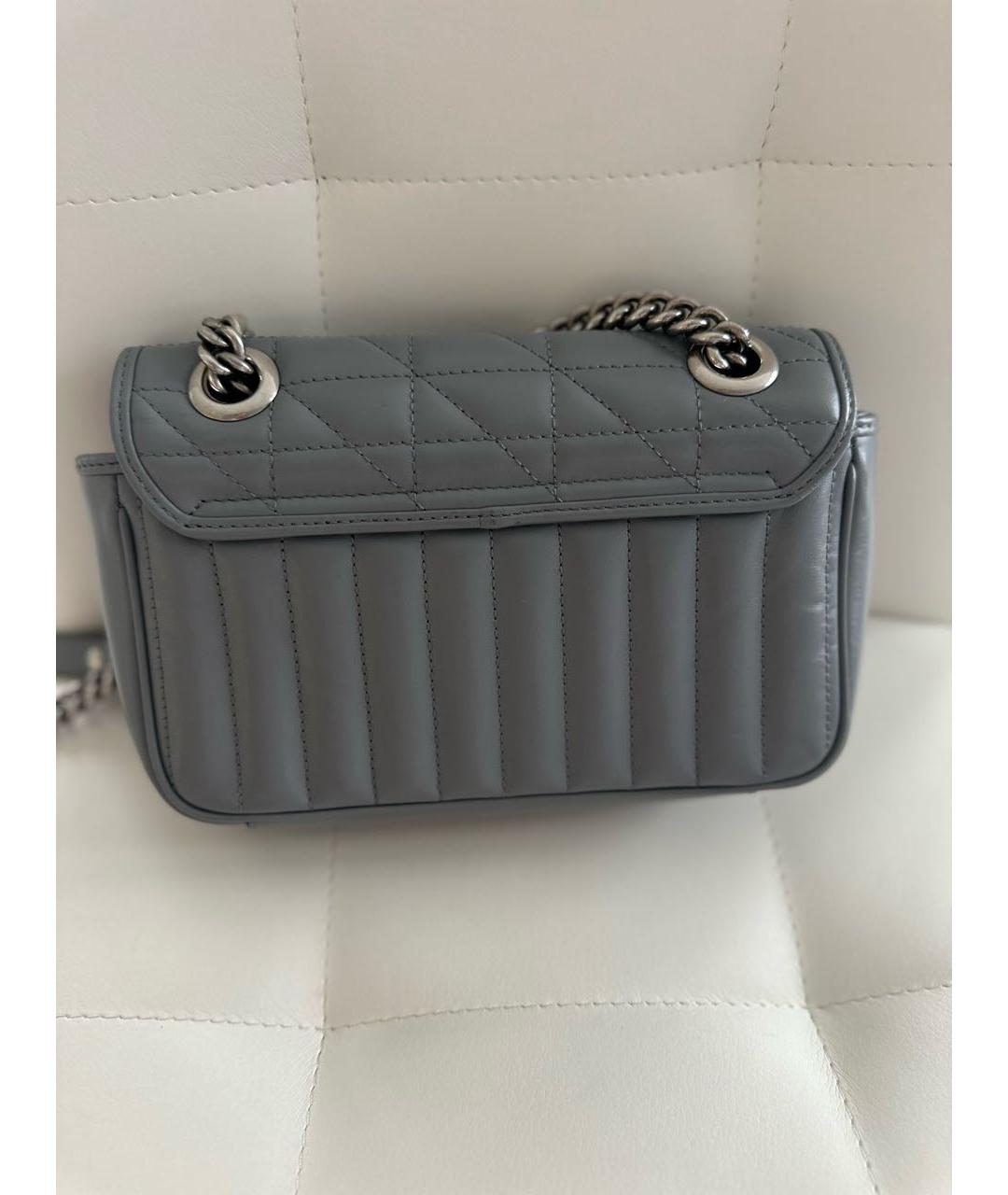 GUCCI Антрацитовая кожаная сумка через плечо, фото 2