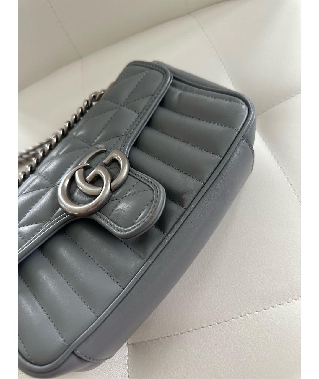 GUCCI Антрацитовая кожаная сумка через плечо, фото 4