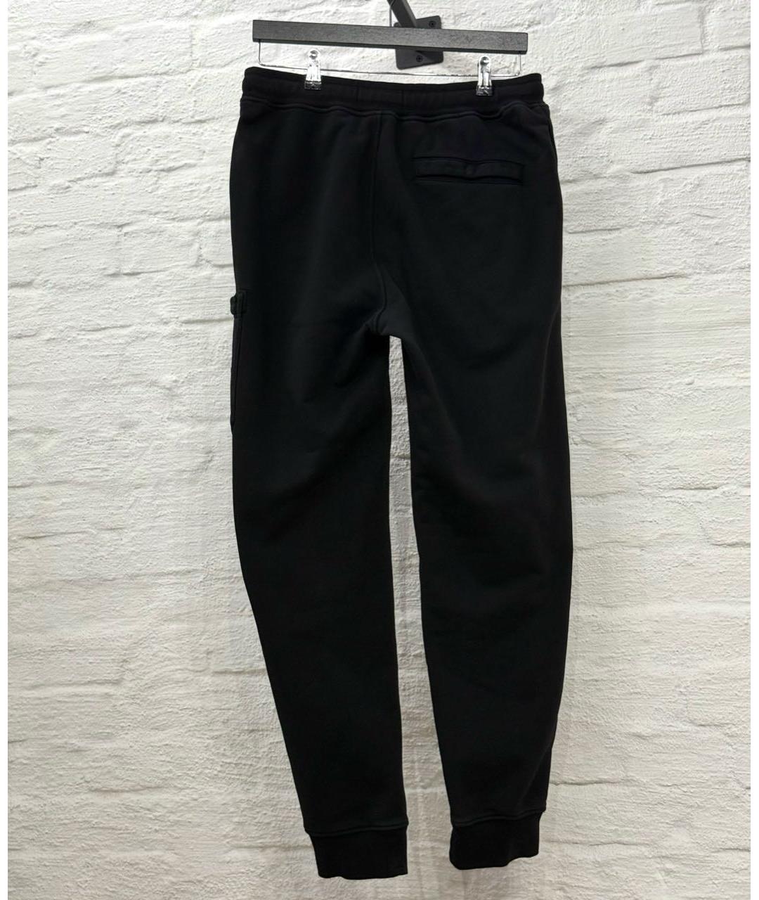 STONE ISLAND Черные хлопковые повседневные брюки, фото 2