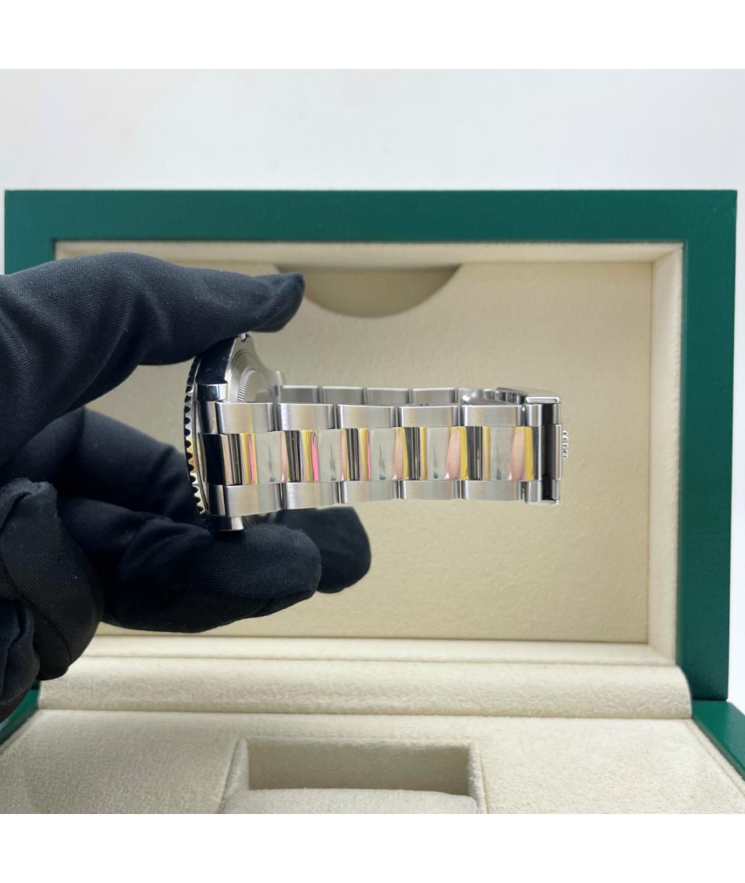 ROLEX Черные металлические часы, фото 5