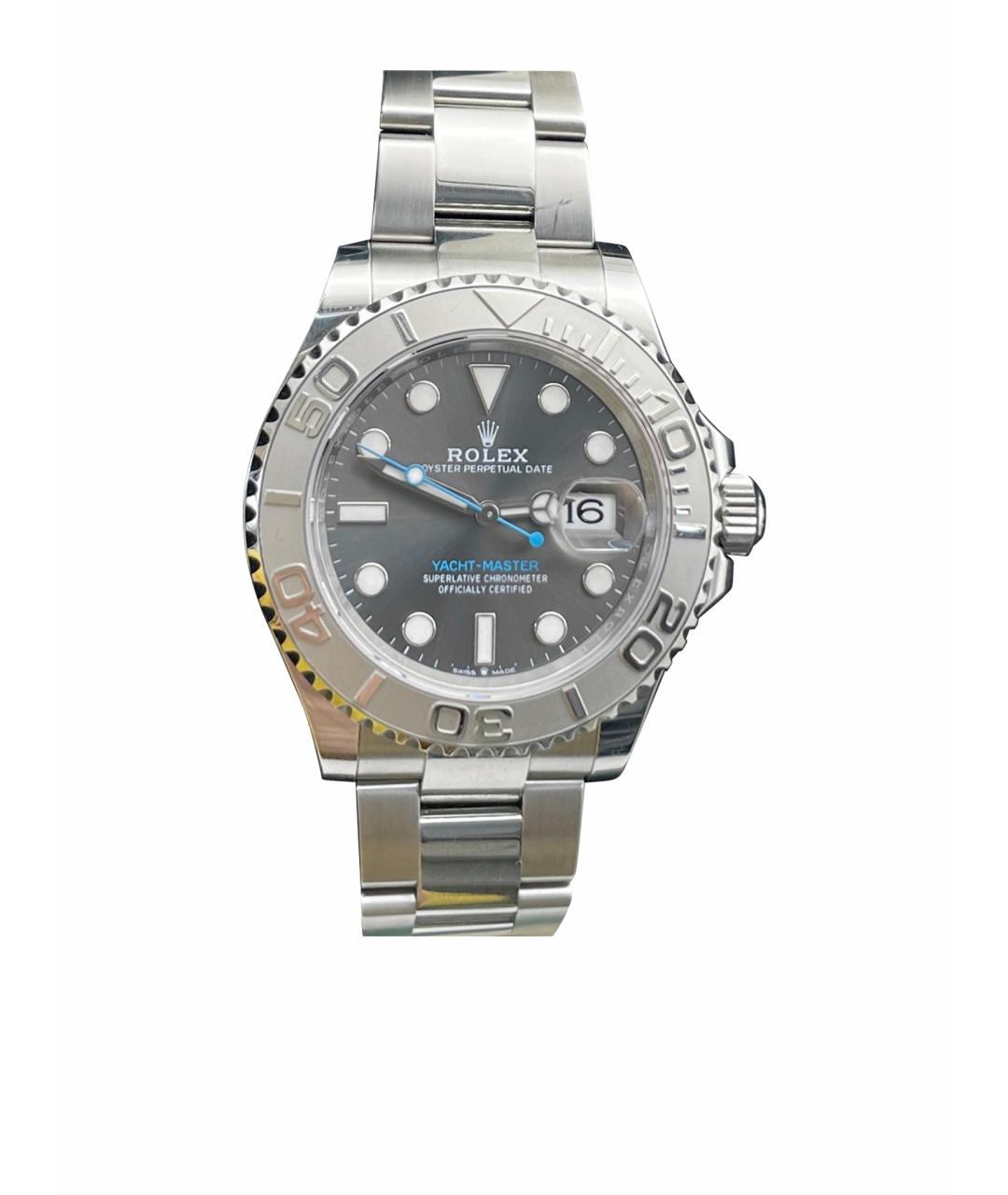 ROLEX Черные металлические часы, фото 1