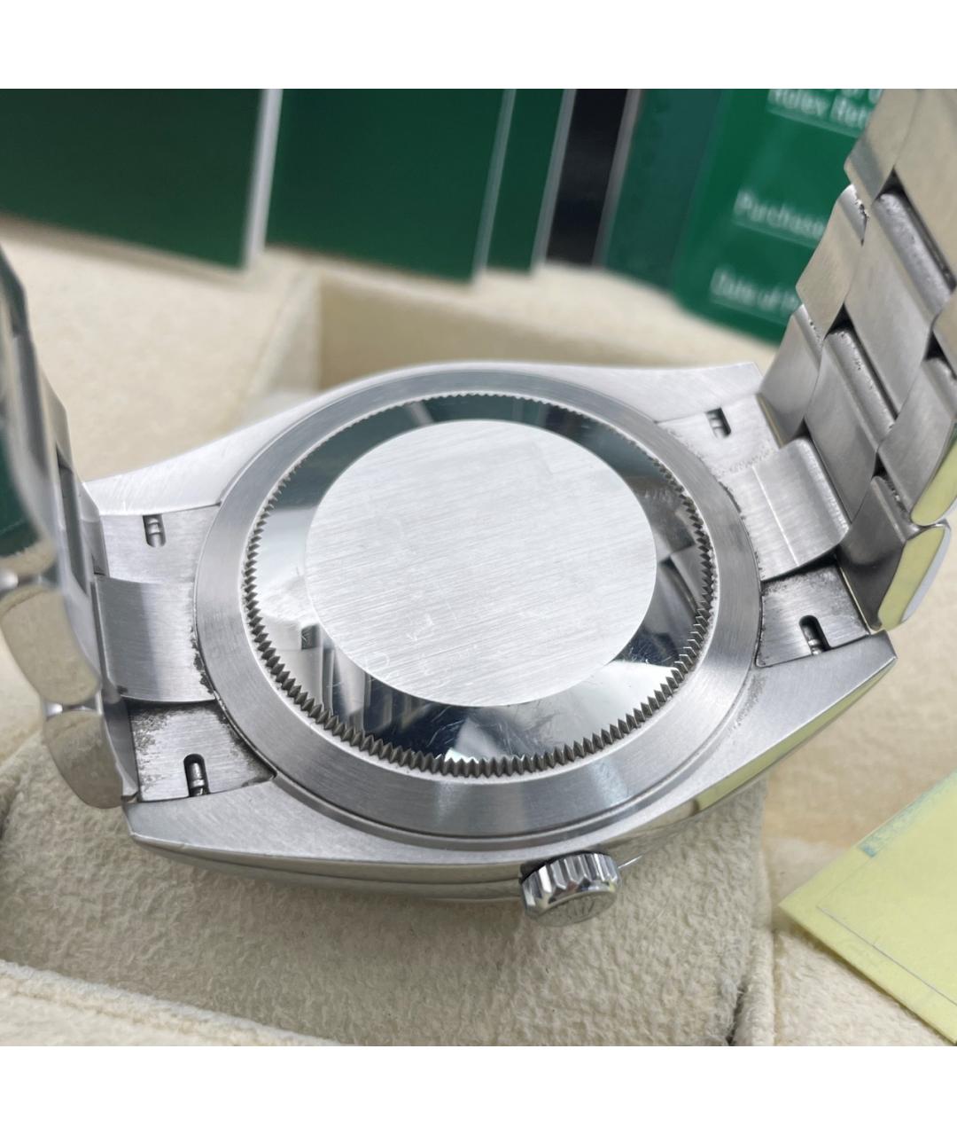 ROLEX Черные металлические часы, фото 7