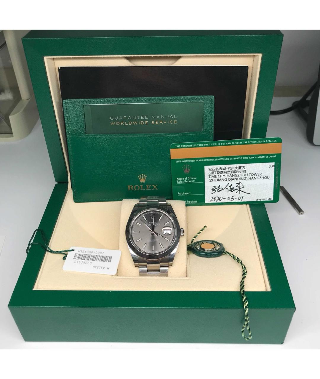 ROLEX Черные металлические часы, фото 2