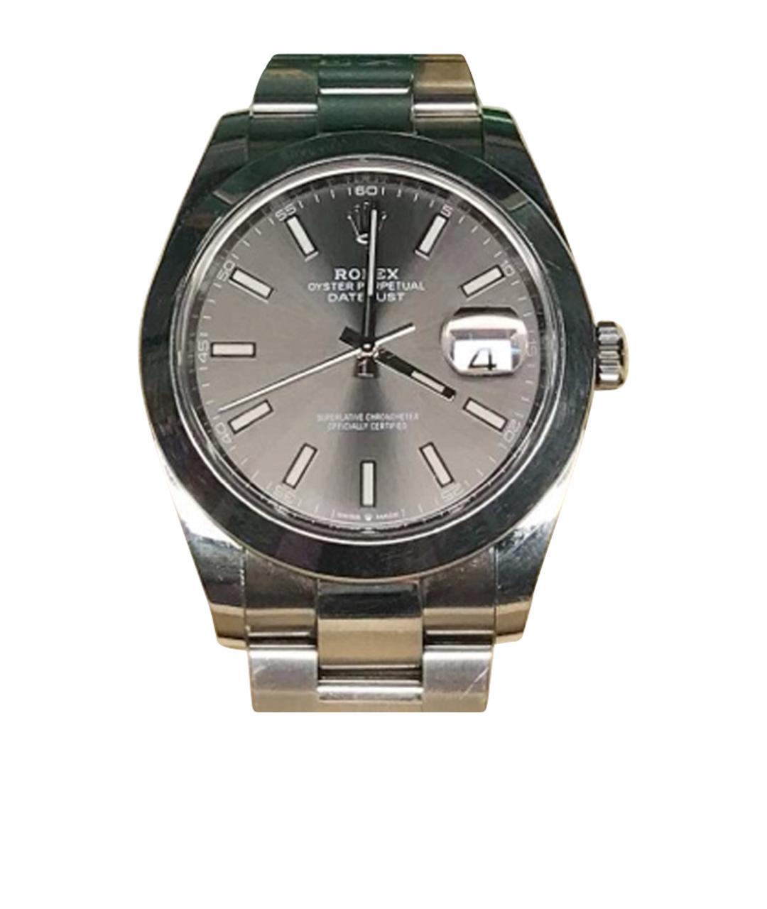 ROLEX Черные металлические часы, фото 1