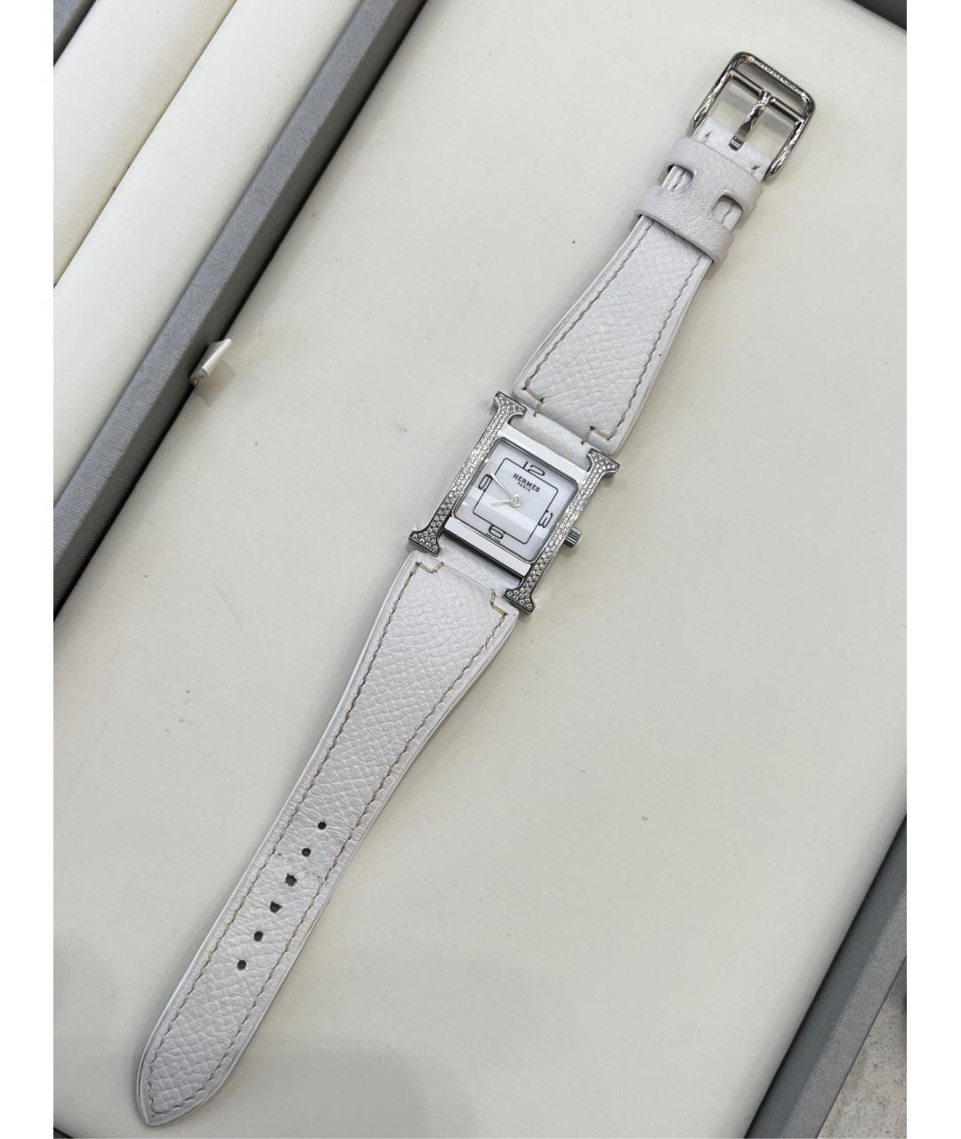 HERMES Белые металлические часы, фото 4