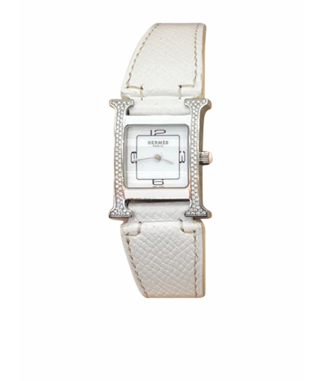 HERMES Белые металлические часы, фото 1