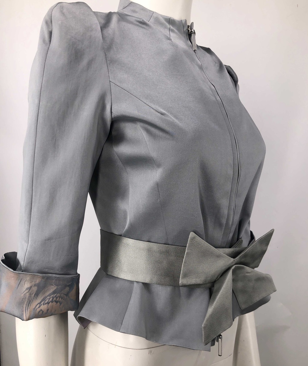 GIORGIO ARMANI Серый хлопковый жакет/пиджак, фото 2