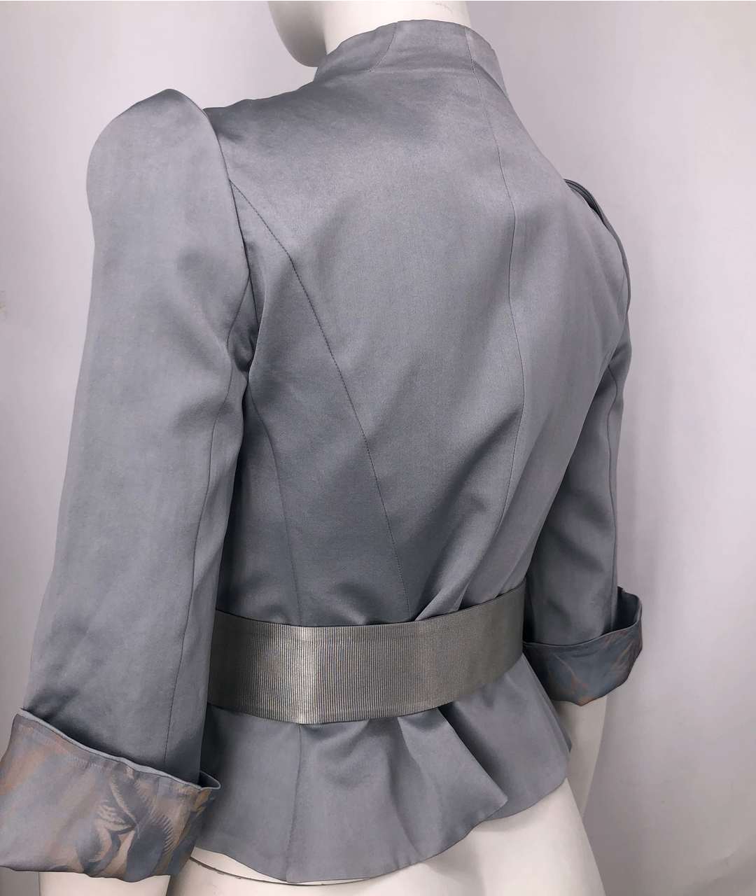 GIORGIO ARMANI Серый хлопковый жакет/пиджак, фото 3