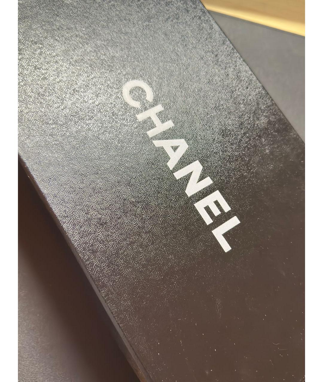 CHANEL Черные замшевые босоножки, фото 5