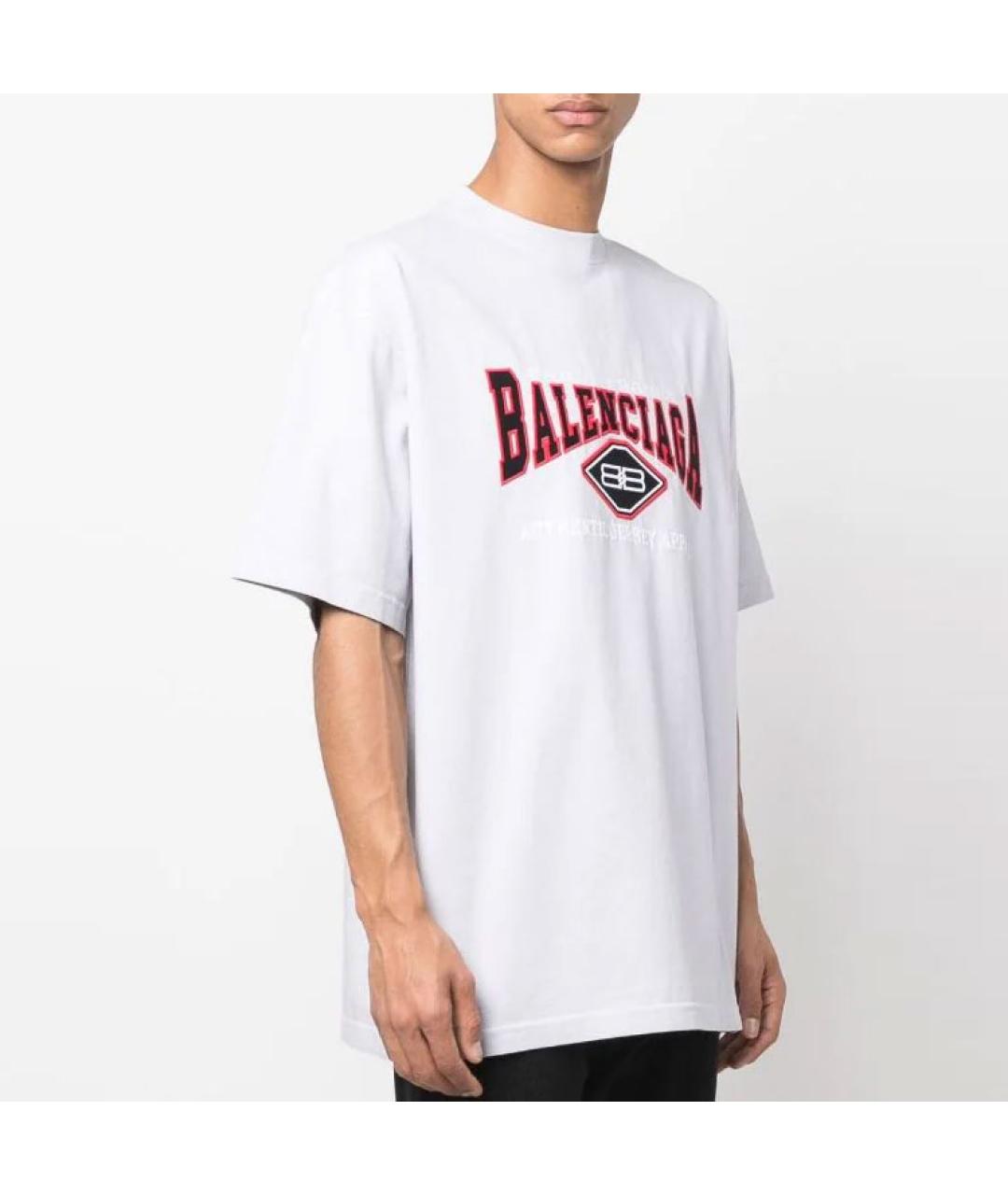 BALENCIAGA Серая хлопковая футболка, фото 3