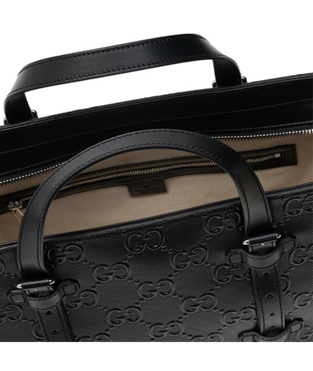 GUCCI Черная кожаная сумка на плечо, фото 8