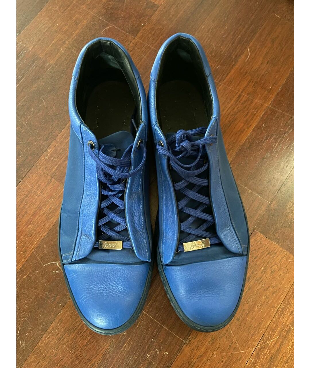 BRIONI Синие высокие кроссовки / кеды, фото 2