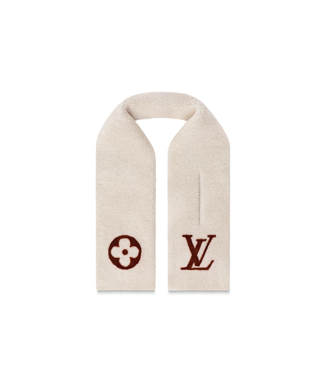 LOUIS VUITTON Бежевый шарф, фото 3