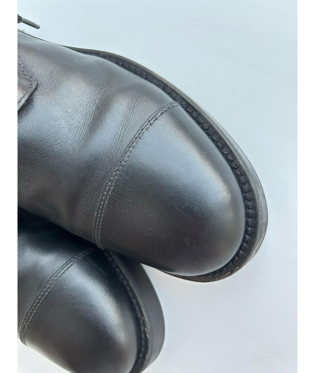 LOUIS VUITTON Черные кожаные ботинки, фото 6