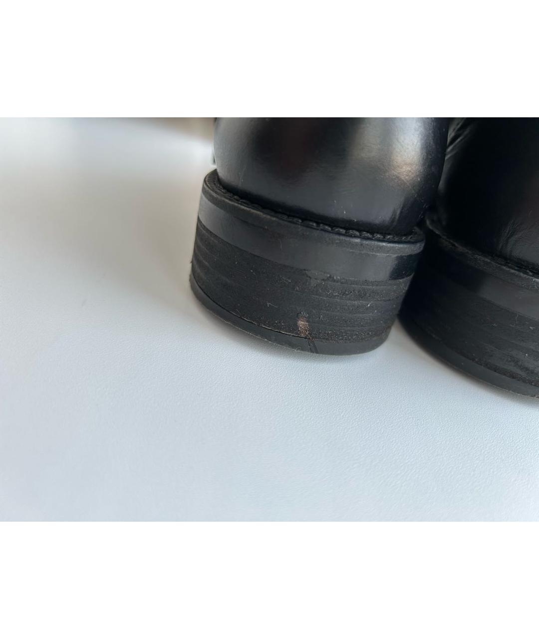 LOUIS VUITTON Черные кожаные ботинки, фото 8