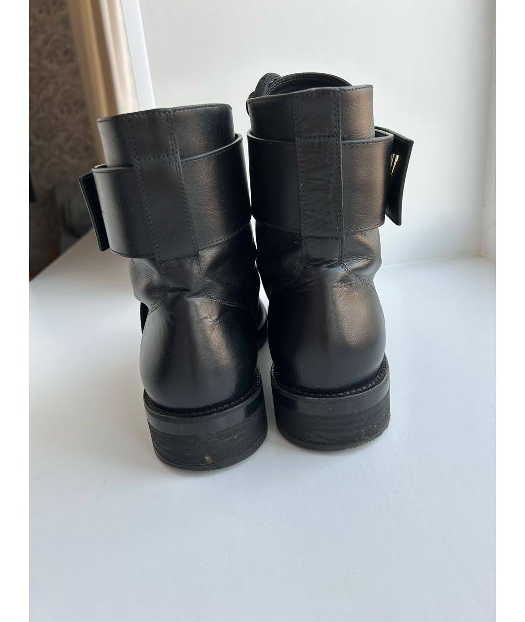 LOUIS VUITTON Черные кожаные ботинки, фото 4