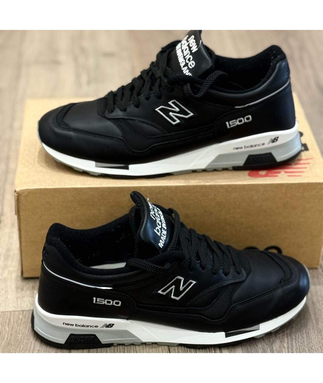 NEW BALANCE Черные кожаные низкие кроссовки / кеды, фото 5