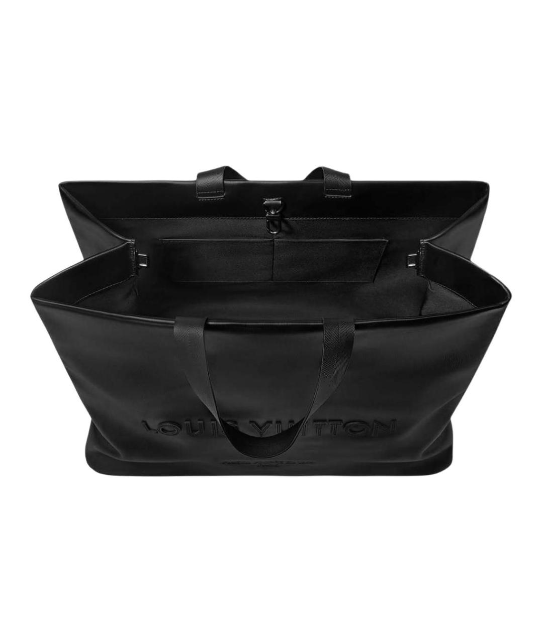 LOUIS VUITTON Черная кожаная сумка на плечо, фото 3