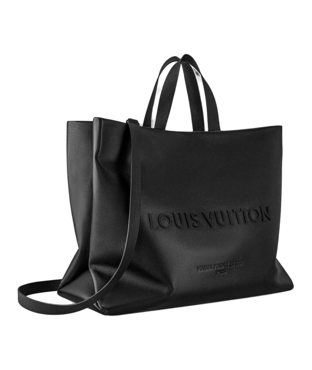 LOUIS VUITTON Черная кожаная сумка на плечо, фото 2