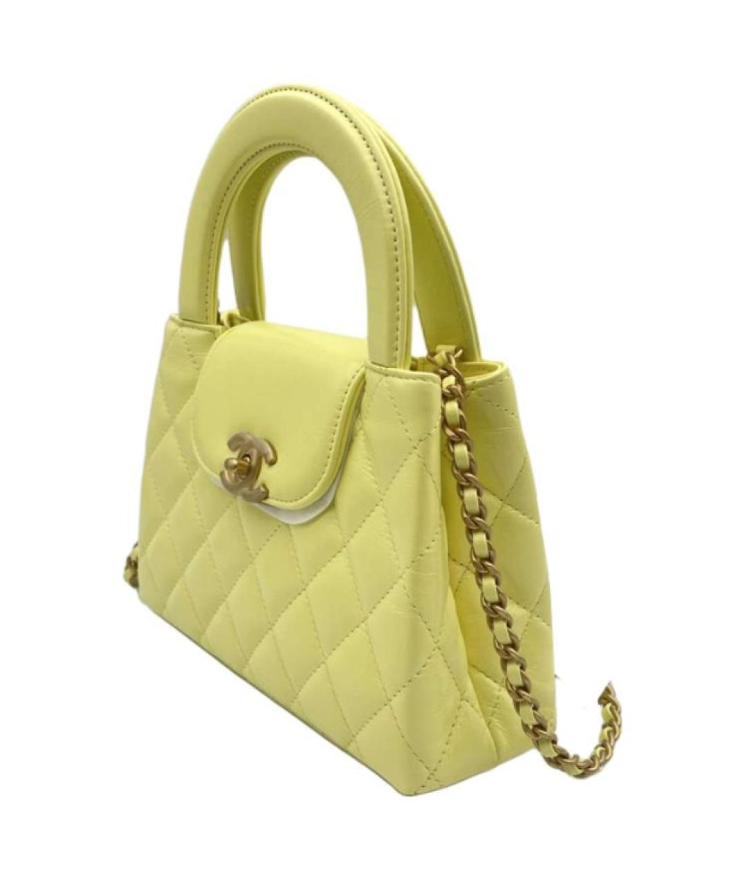 CHANEL Желтая сумка через плечо, фото 2