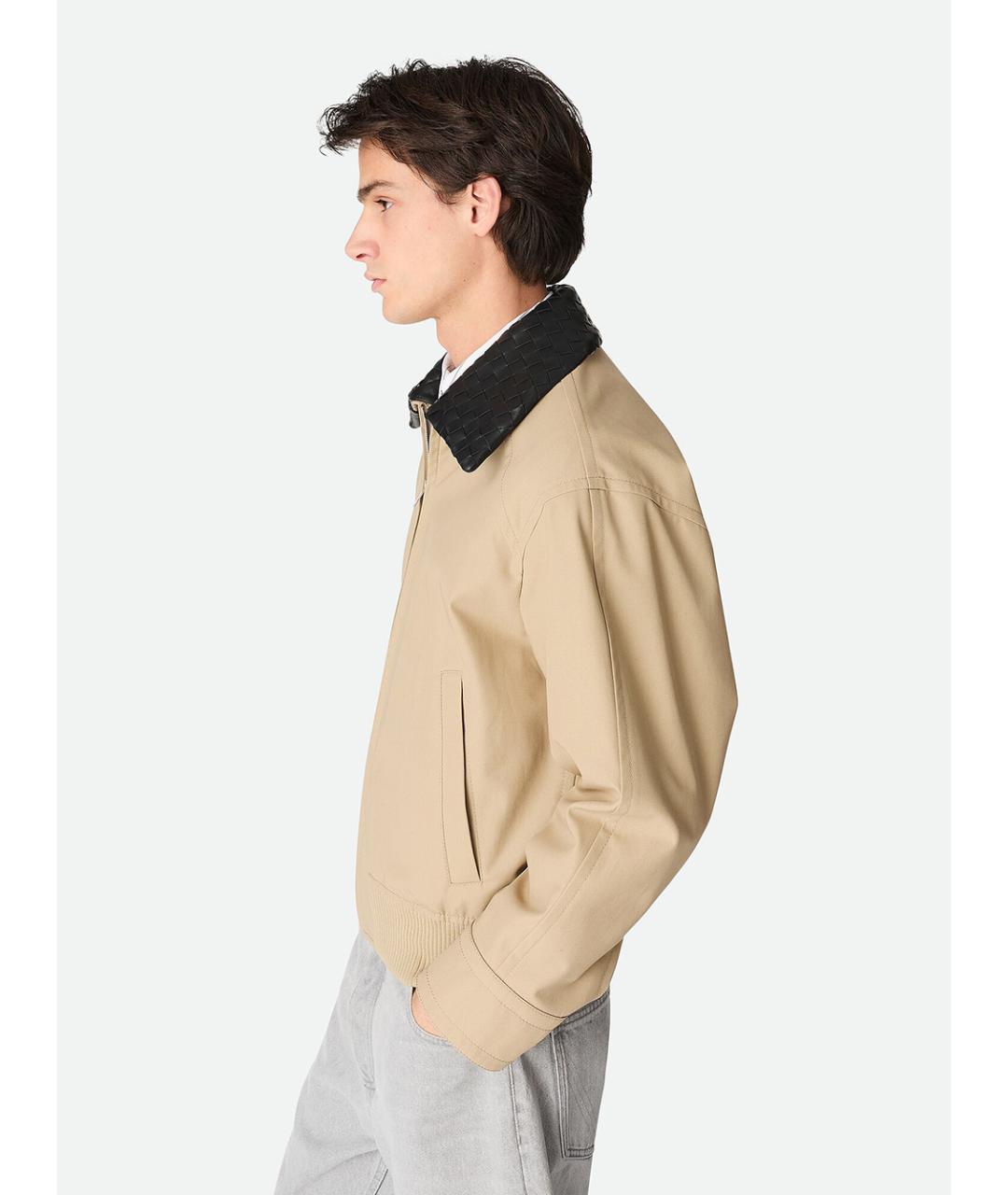 BOTTEGA VENETA Бежевая хлопковая куртка, фото 4