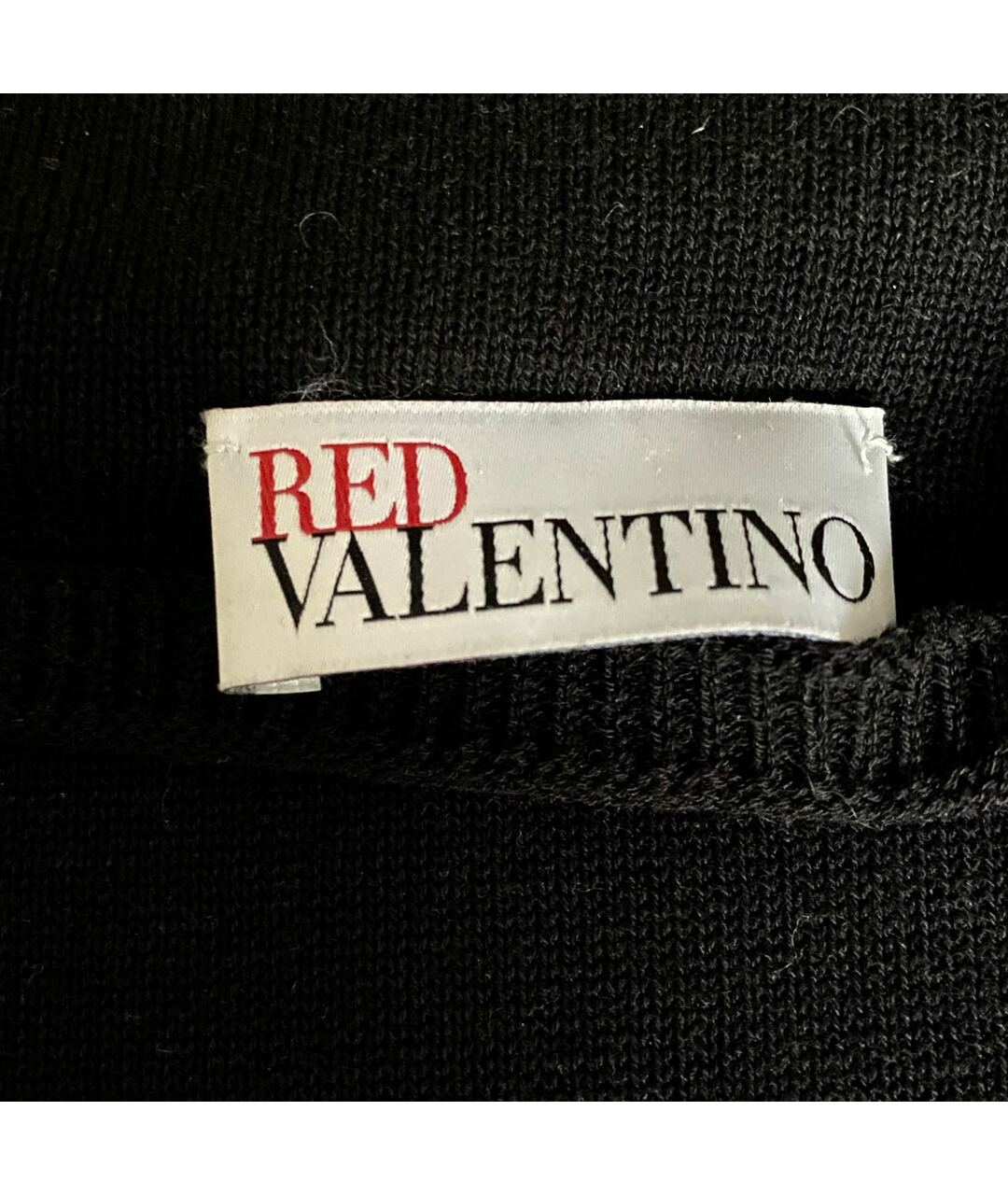RED VALENTINO Черное хлопковое повседневное платье, фото 3