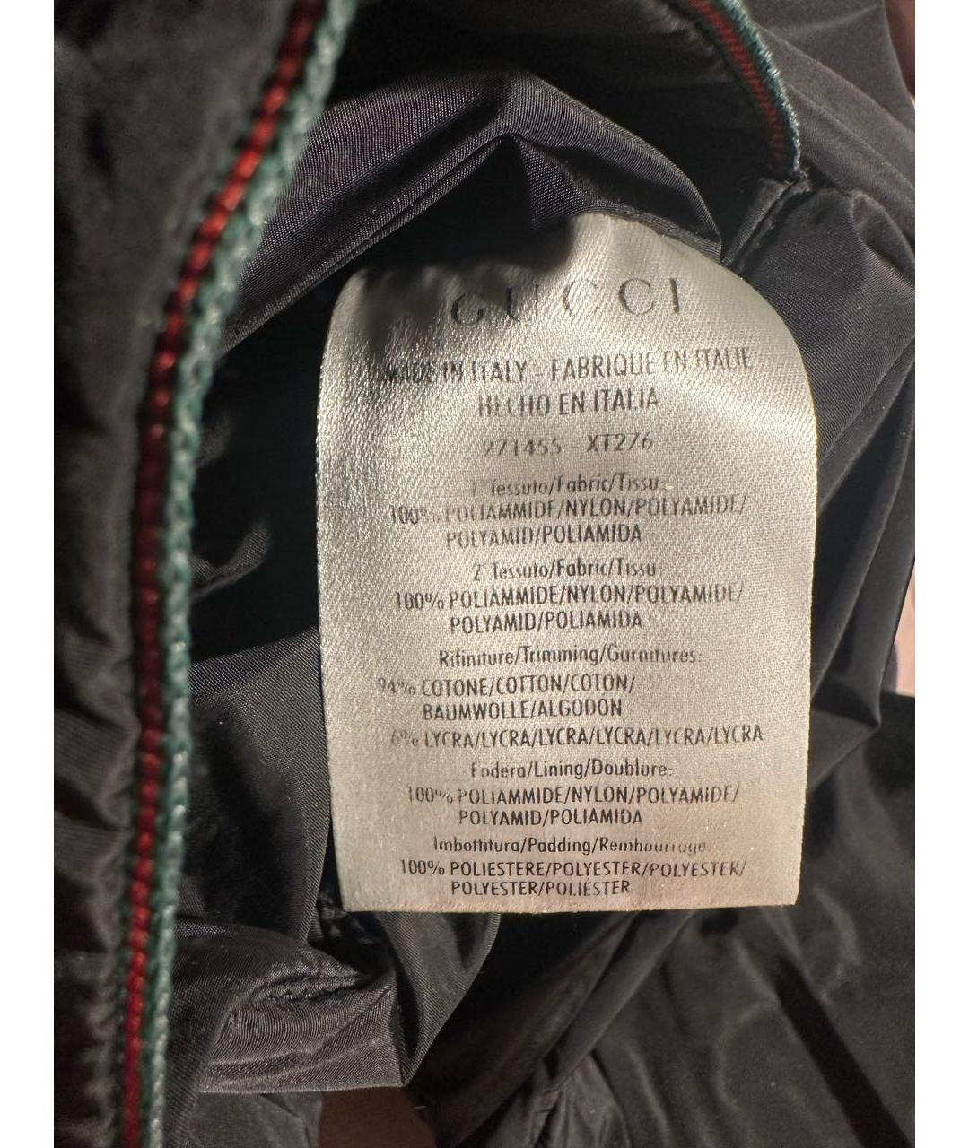 GUCCI Черная полиэстеровая куртка, фото 7
