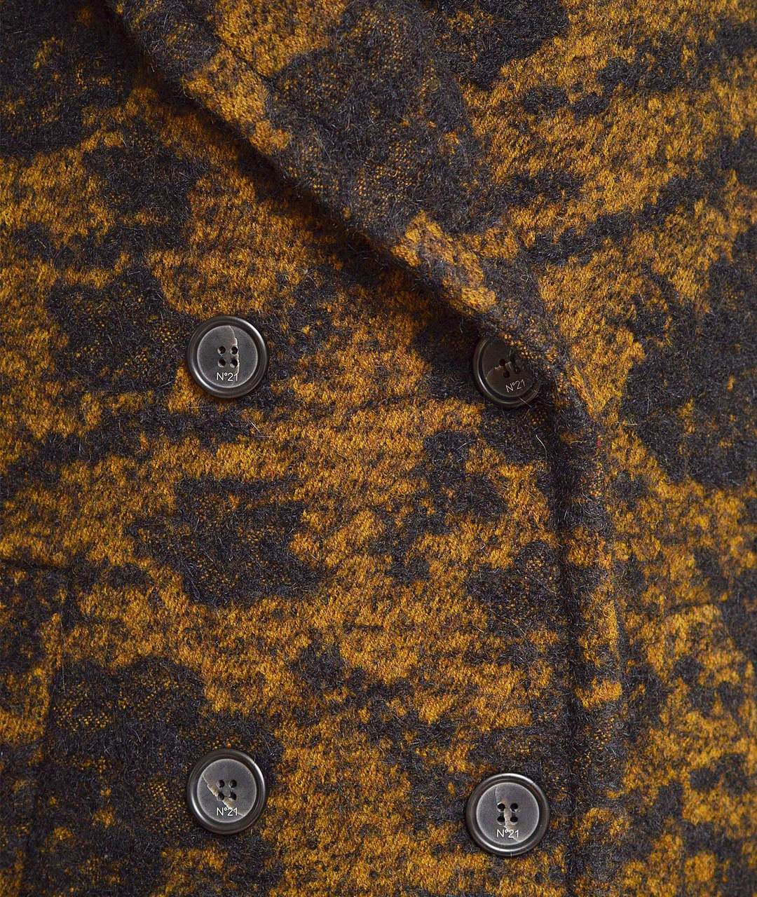 NO. 21 Коричневое шерстяное пальто, фото 4