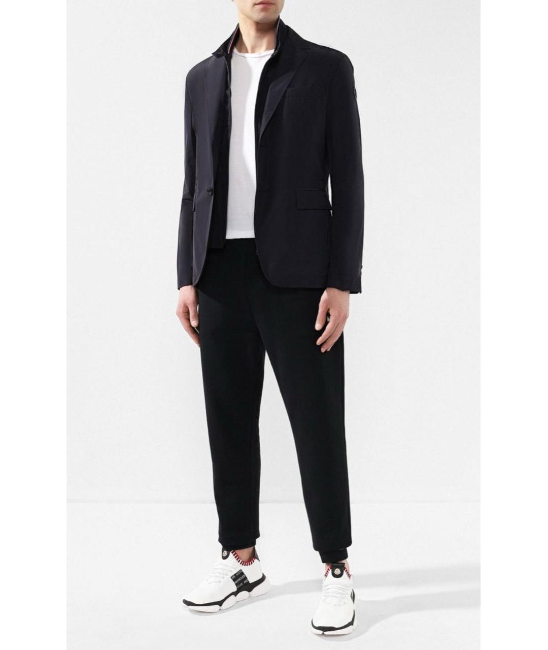 MONCLER Темно-синяя полиэстеровая куртка, фото 2