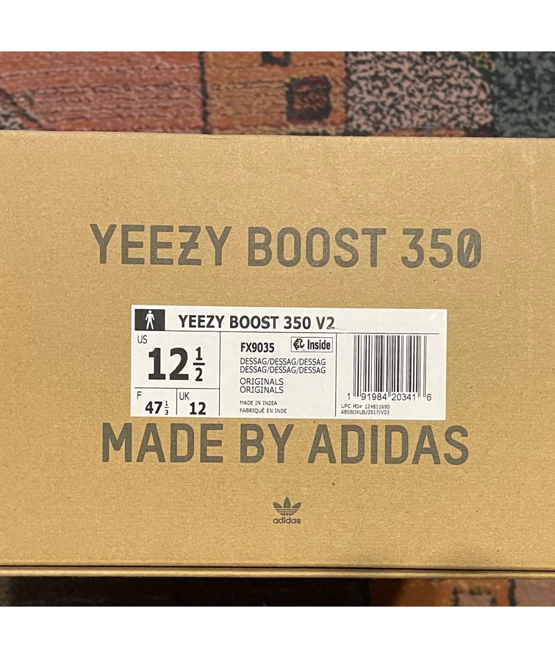 ADIDAS YEEZY Мульти синтетические низкие кроссовки / кеды, фото 8