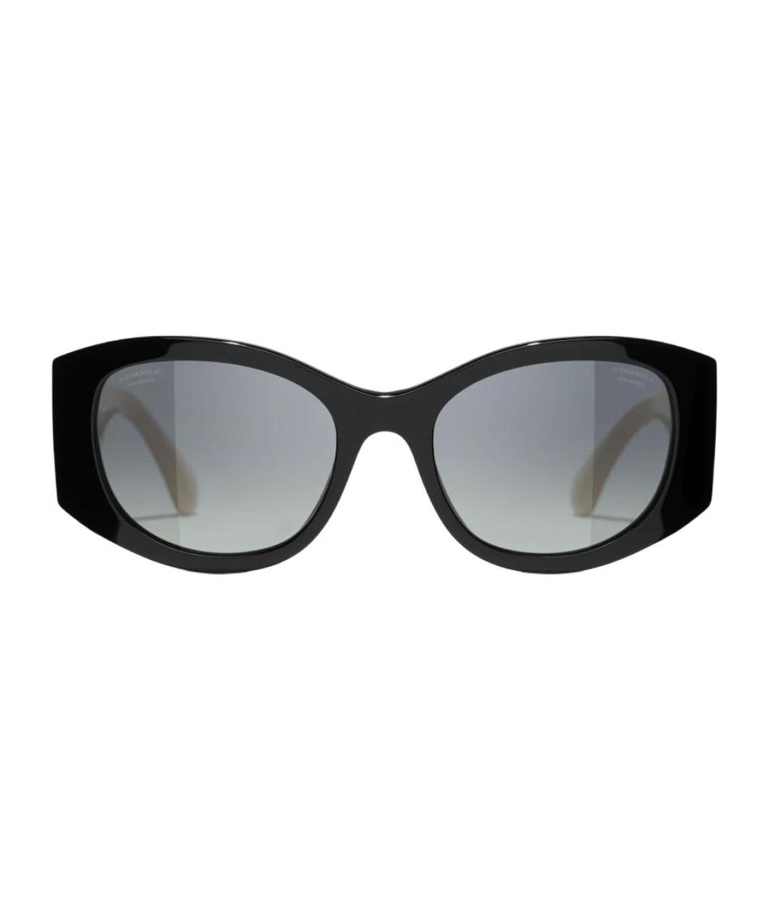 CHANEL Черные пластиковые солнцезащитные очки, фото 2