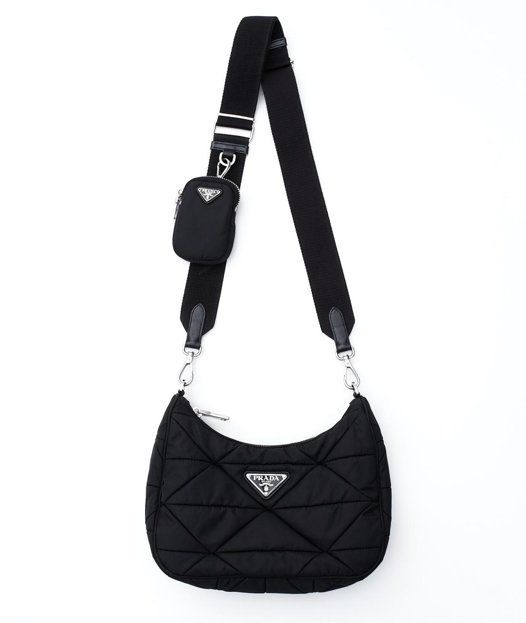 PRADA Черная тканевая сумка через плечо, фото 7