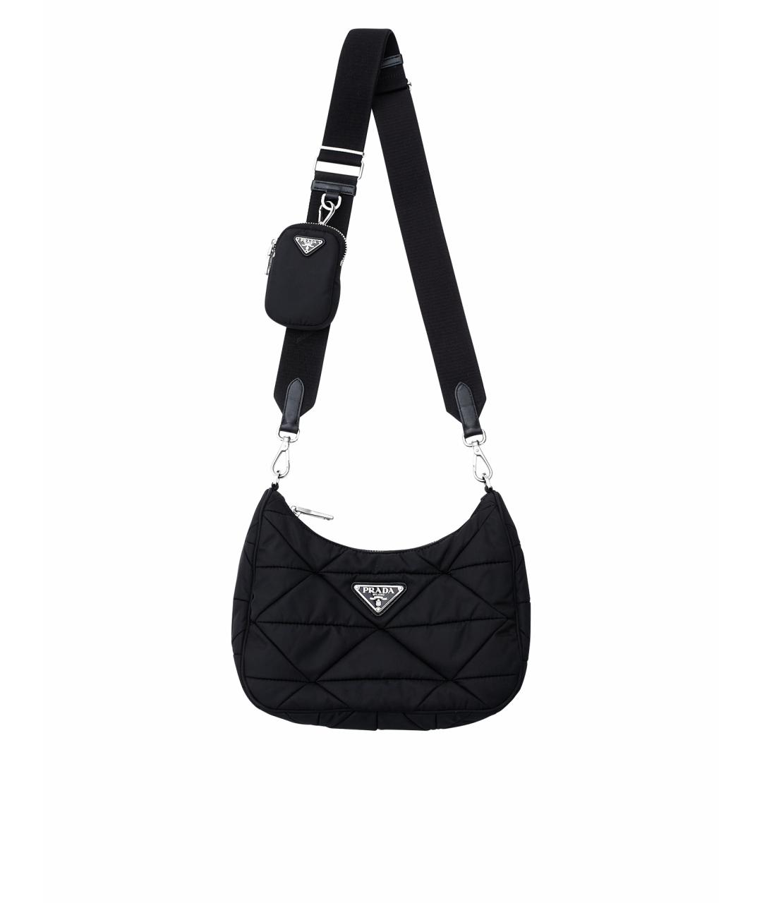 PRADA Черная тканевая сумка через плечо, фото 1
