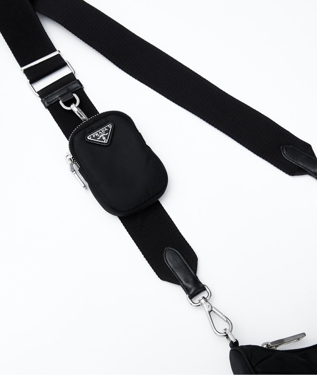 PRADA Черная тканевая сумка через плечо, фото 4