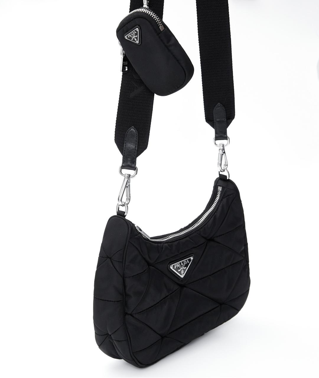 PRADA Черная тканевая сумка через плечо, фото 3