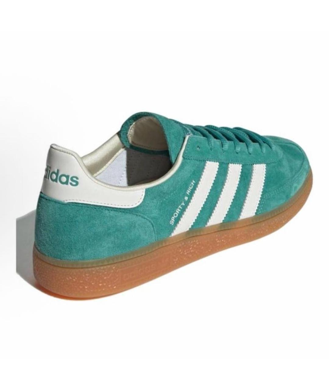 ADIDAS Зеленые замшевые кроссовки, фото 4