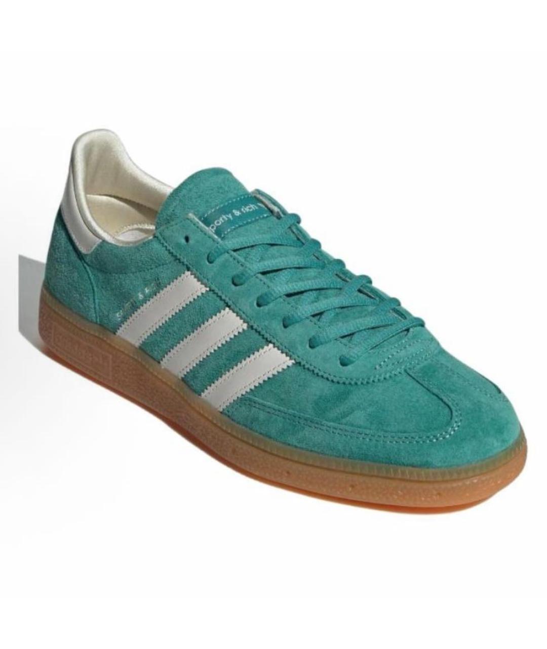 ADIDAS Зеленые замшевые кроссовки, фото 2