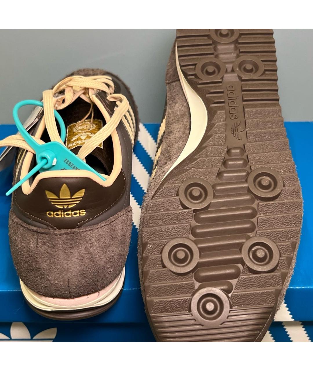 ADIDAS Коричневые кожаные кроссовки, фото 8