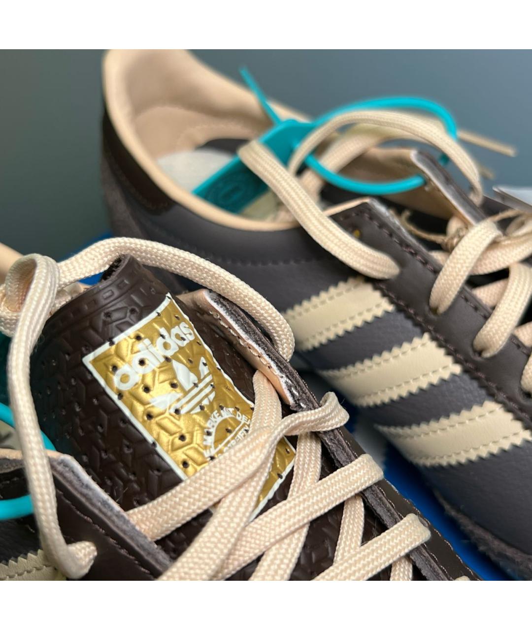 ADIDAS Коричневые кожаные кроссовки, фото 6