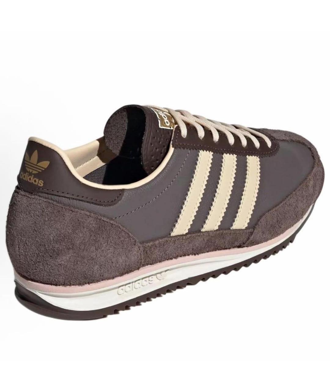 ADIDAS Коричневые кожаные кроссовки, фото 4