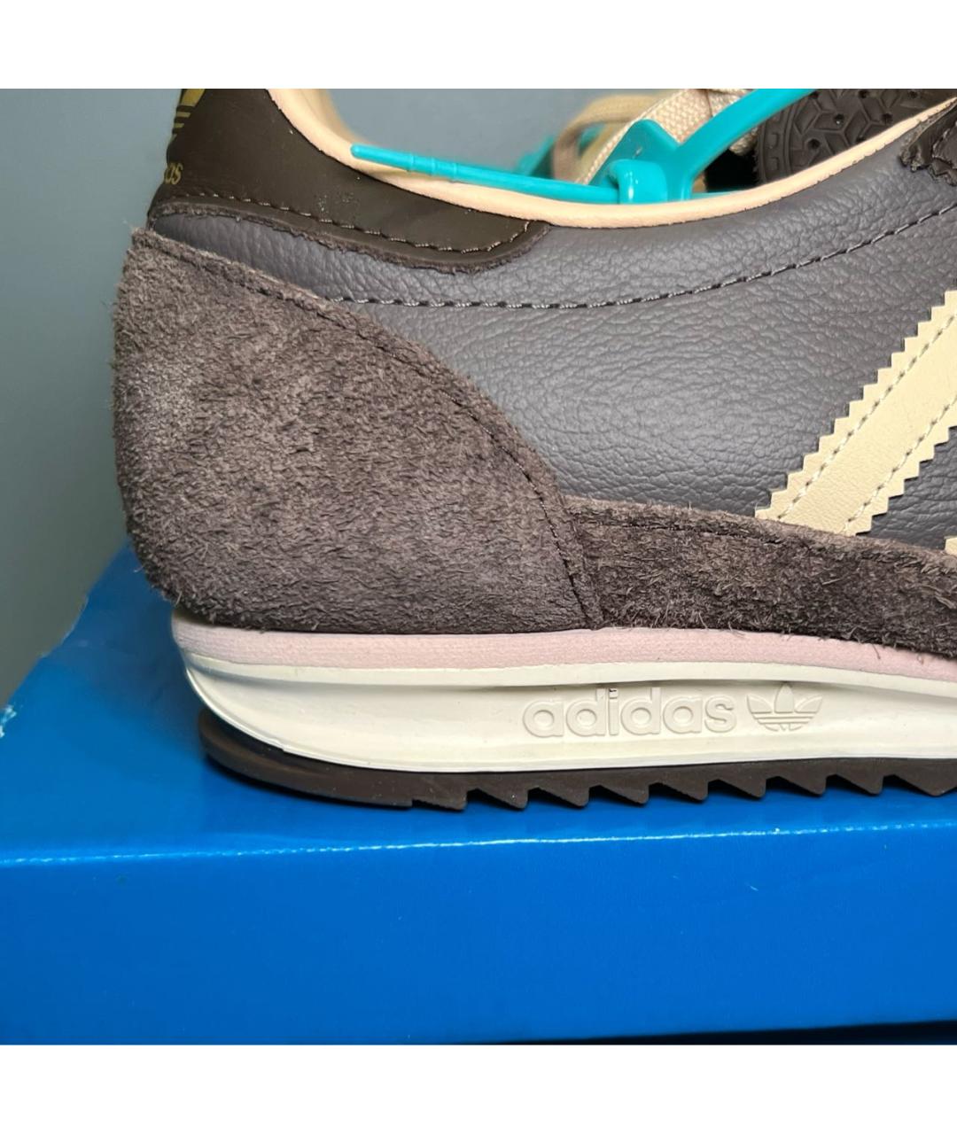 ADIDAS Коричневые кожаные кроссовки, фото 5