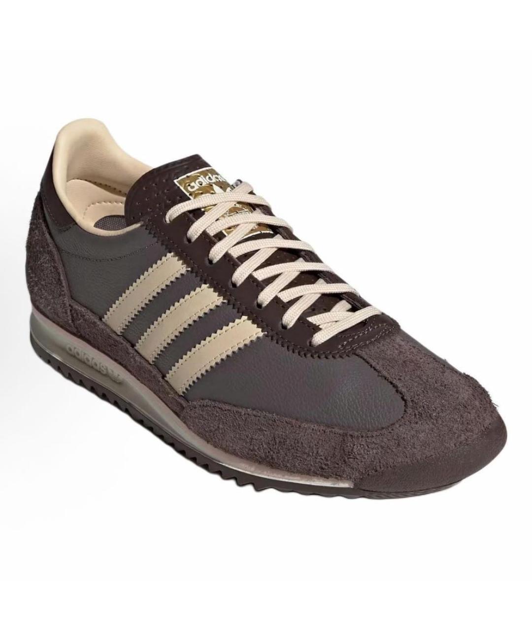 ADIDAS Коричневые кожаные кроссовки, фото 2