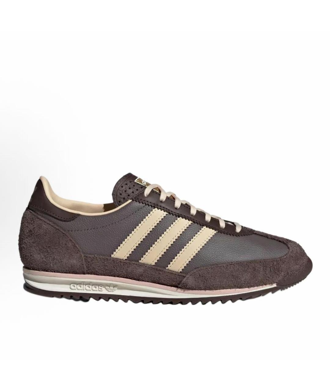 ADIDAS Коричневые кожаные кроссовки, фото 3