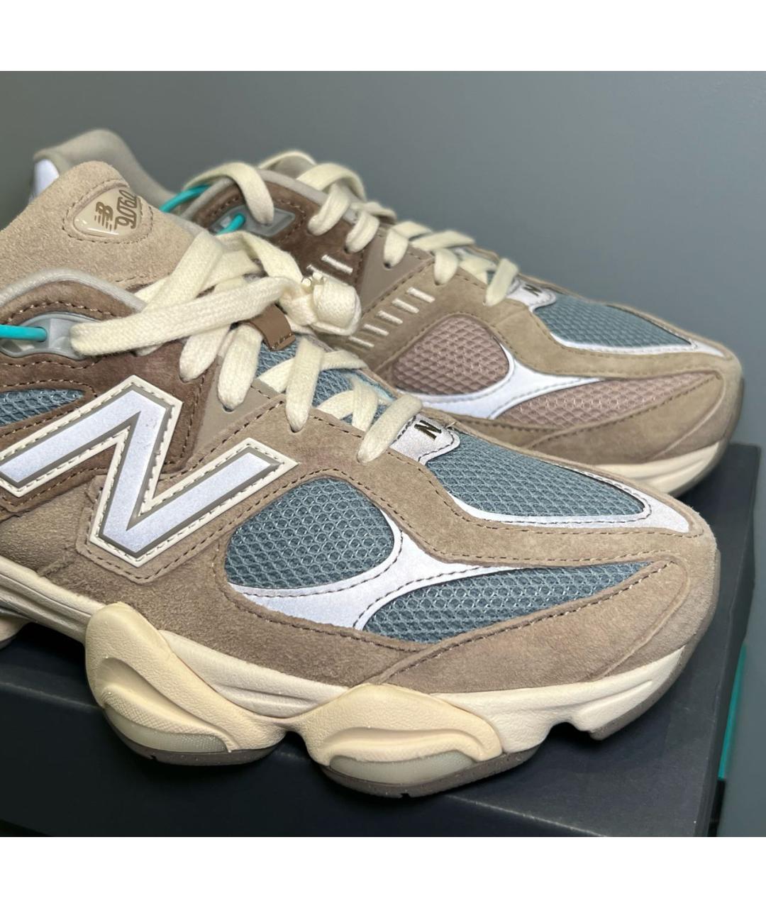 NEW BALANCE Серые замшевые низкие кроссовки / кеды, фото 5