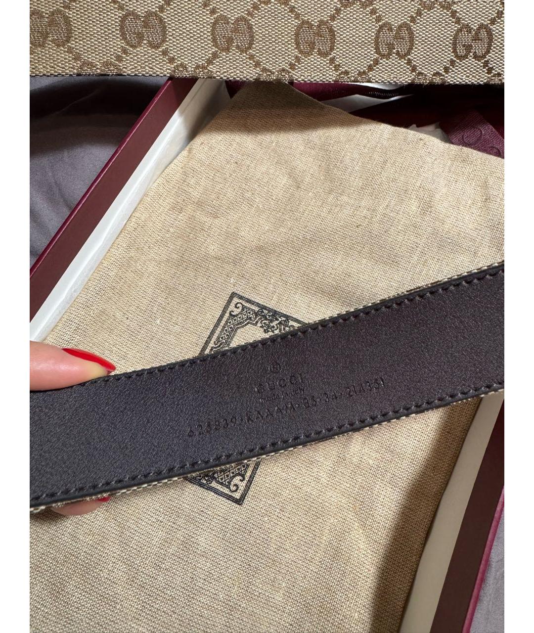 GUCCI Коричневый кожаный ремень, фото 3