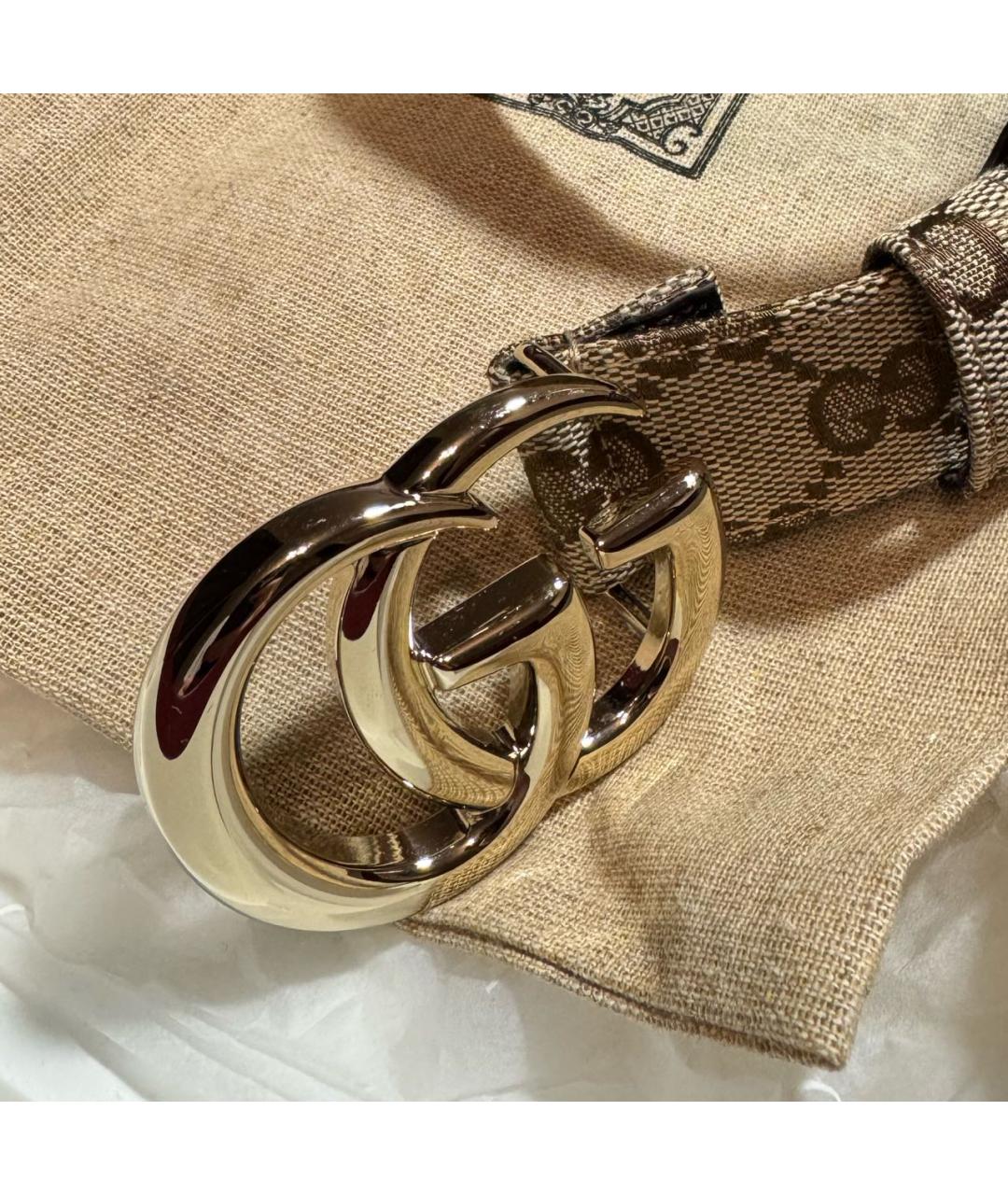 GUCCI Коричневый кожаный ремень, фото 2