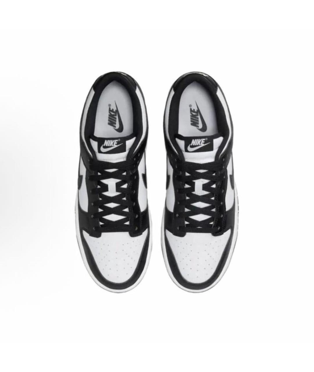 NIKE Черные кожаные низкие кроссовки / кеды, фото 3